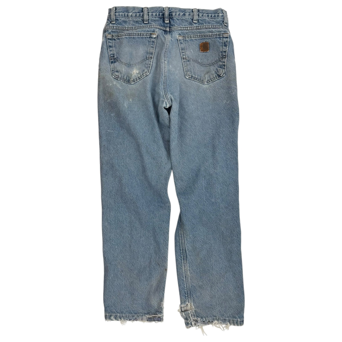 Carhartt Distressed Denim Flannel Lined Blue