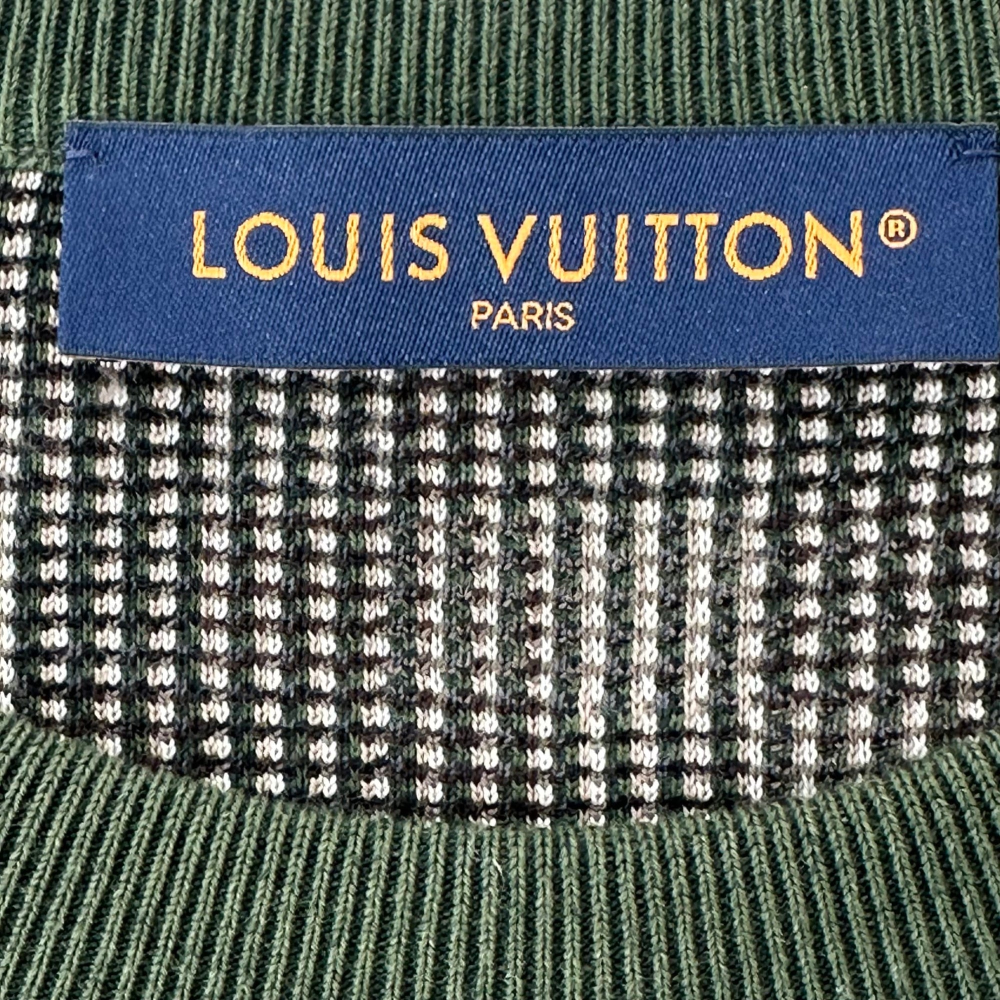 Louis Vuitton Damier Cotton Jacquard Pullover Green