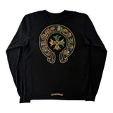 Chrome Hearts Camouflage Cemetery Cross Long Sleeve Pocket Shirt Black