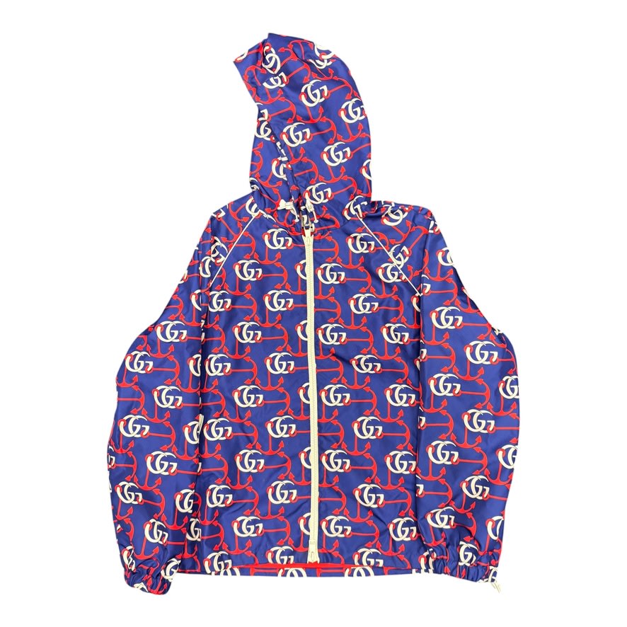 Gucci GG Monogram Supreme Jacket Blue Red White