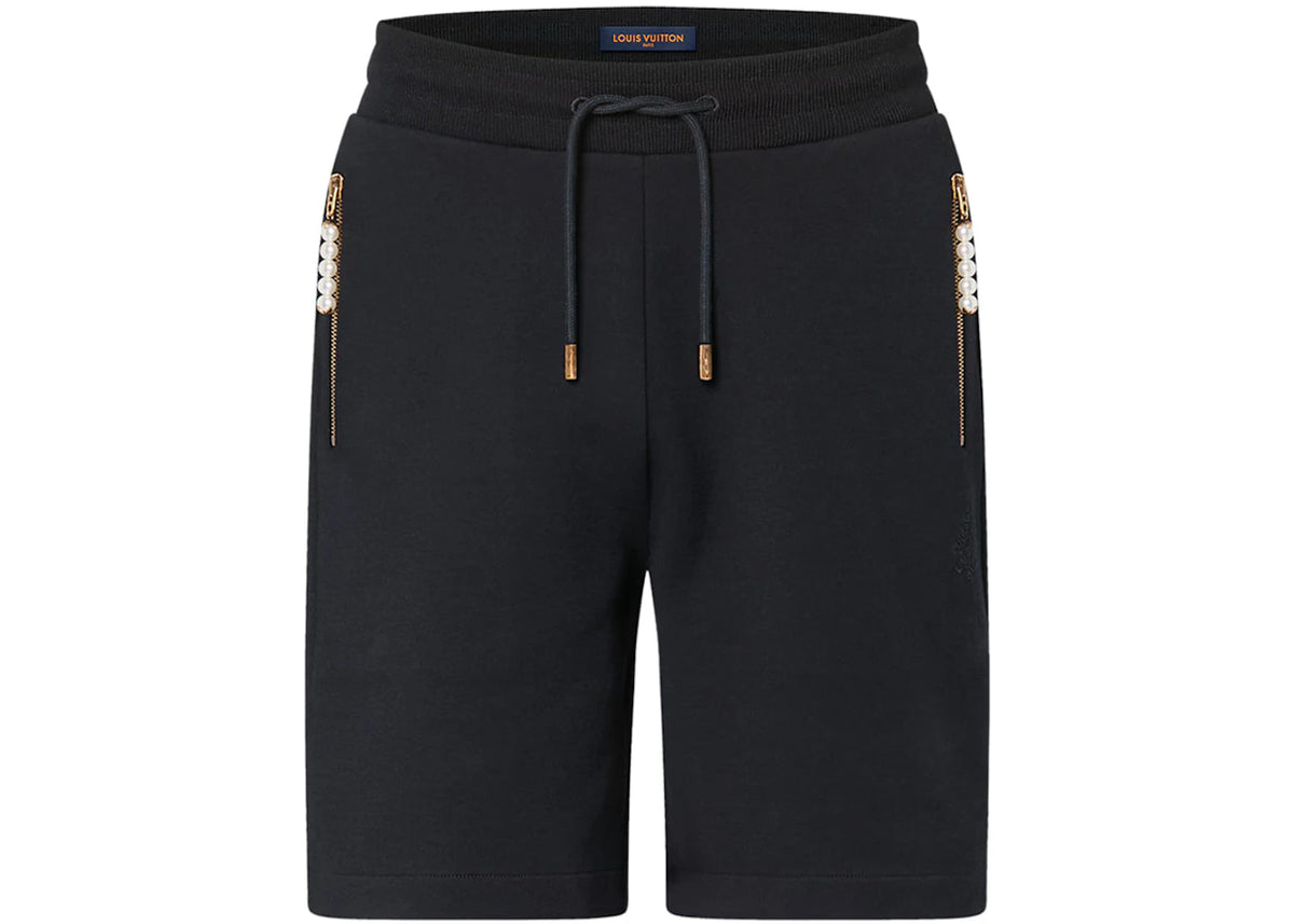 Louis Vuitton Embroidered Jersey Shorts Black