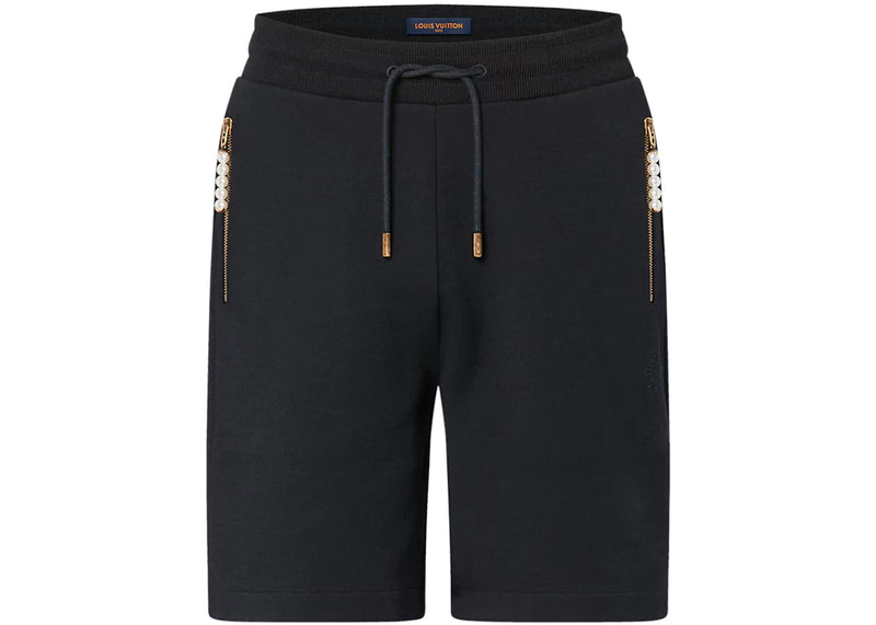 Louis Vuitton Embroidered Jersey Shorts Black