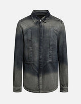 Rick Owens Fogpocket Denim Outershirt Darkdust