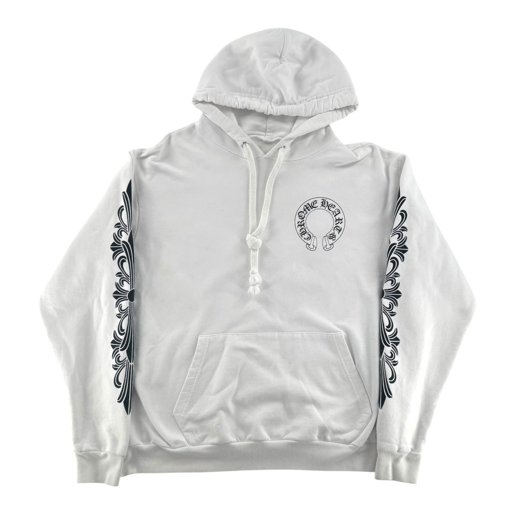 Chrome Hearts Floral Horseshoe Hoodie White