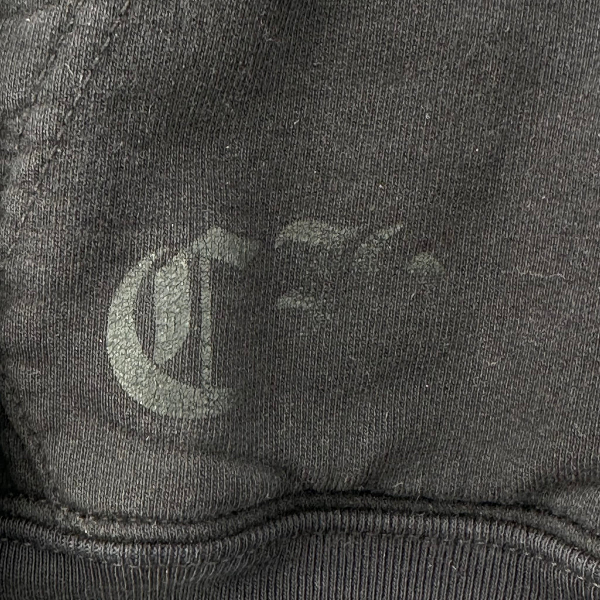 Chrome Hearts Scroll Logo Thermal Zip-Up Hoodie Black