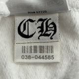 Chrome Hearts T-Bar Logo Zip Up Hoodie White