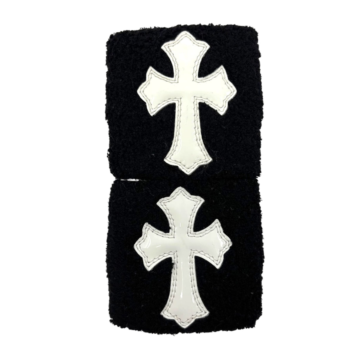 Chrome Hearts Patent Leather Patch Wristbands Black