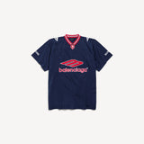 Balenciaga 3b Football V-neck Shirt Oversized Dark Navy