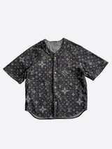 Louis Vuitton Monogram Denim Baseball Jersey Black