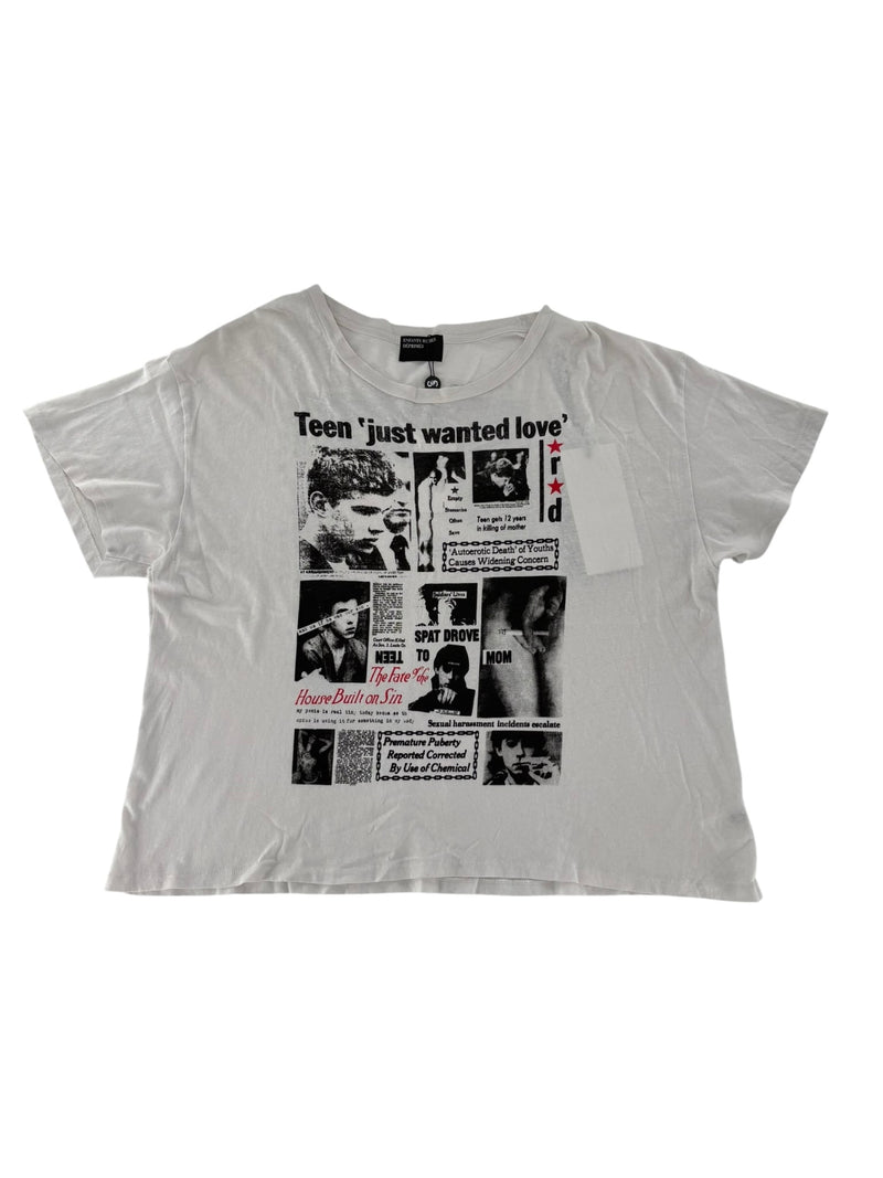 ERD Teen Just Wanted Some Love Tee Black & White