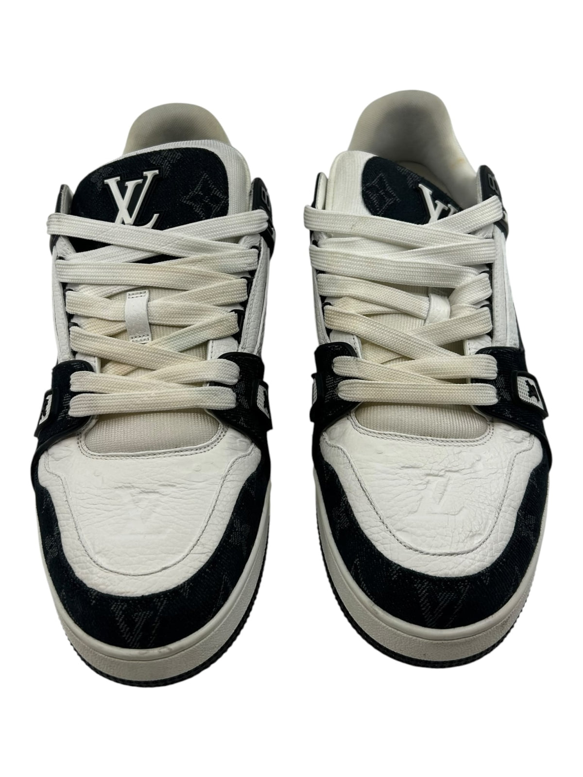 Louis Vuitton Monogram Denim Trainer Black White