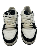 Louis Vuitton Monogram Denim Trainer Black White