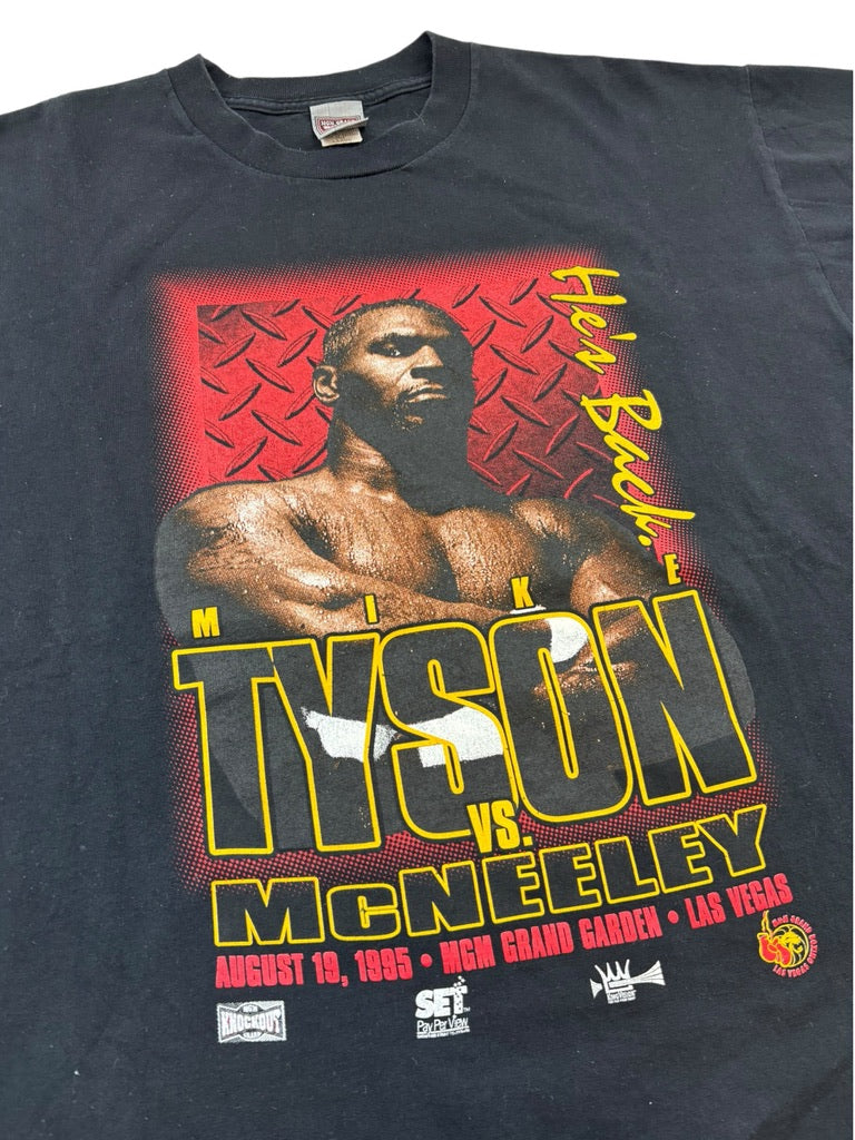 MIKE TYSON vs MCNEELEY MGM Grand 1995 Tee Black
