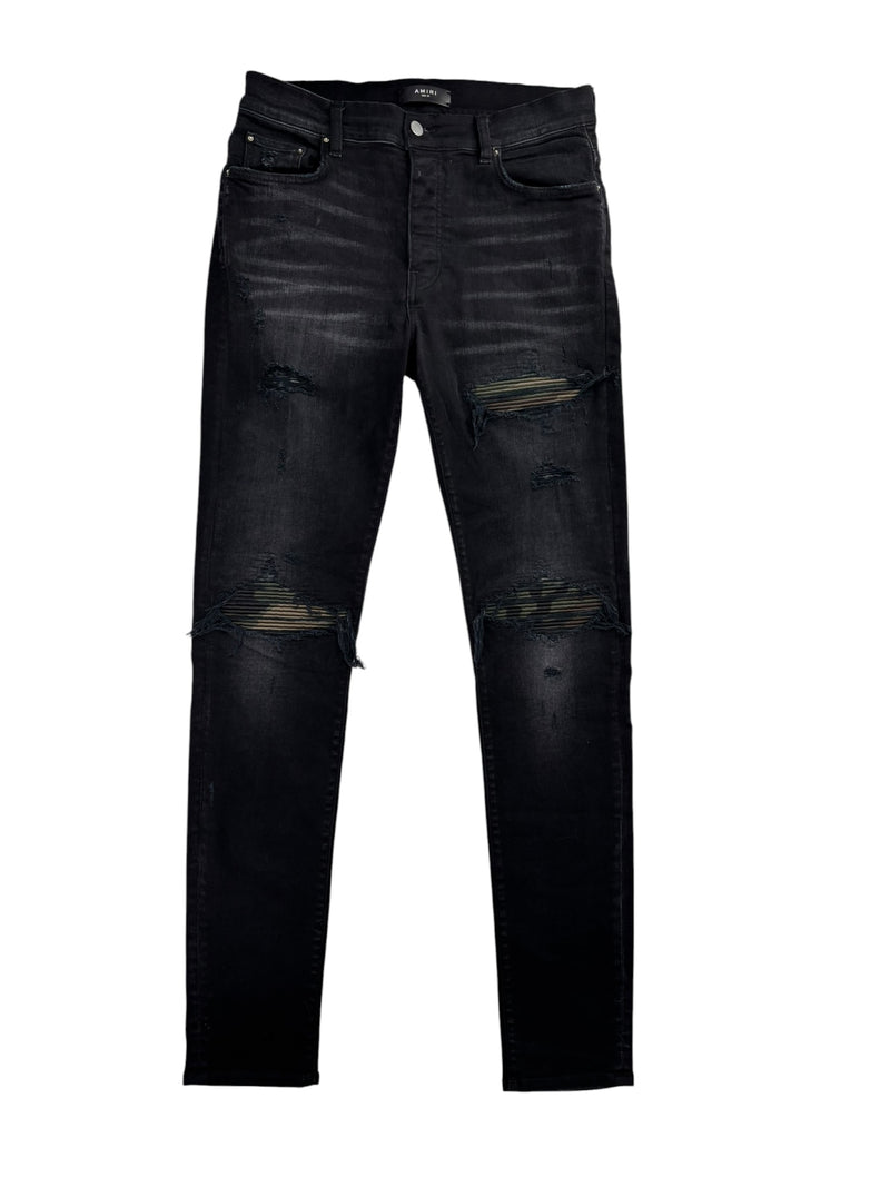 Amiri Mx1 Camo Ribbed Denim Black