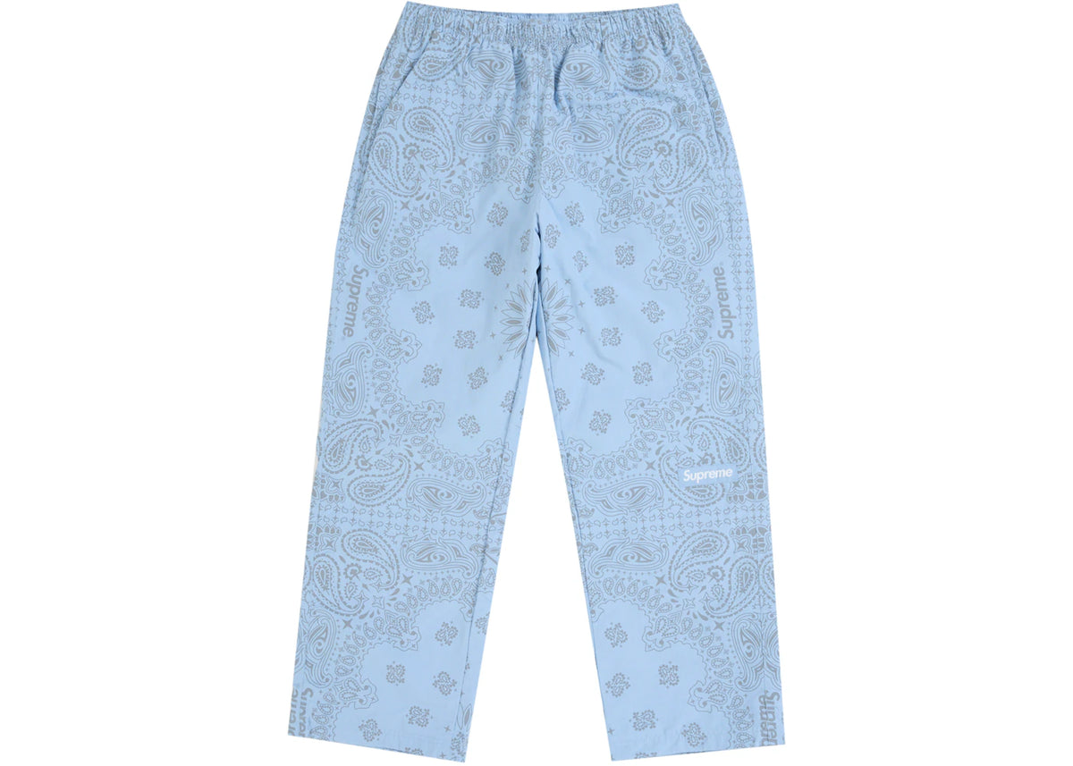 Supreme Reflective Bandana Track Pant Light Blue