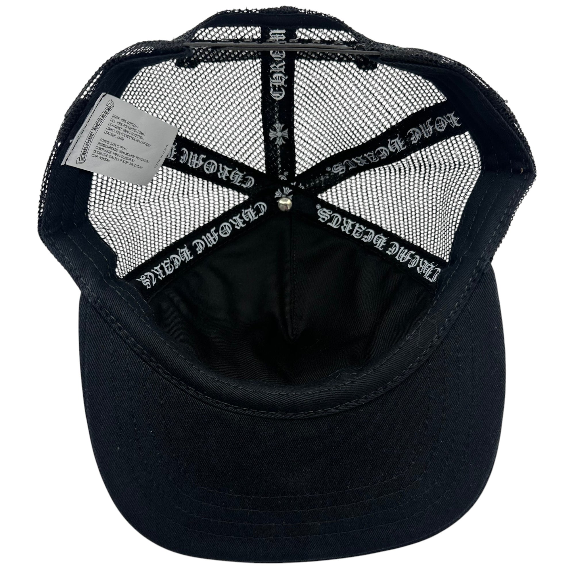 Chrome Hearts F*CK Letter Patch Trucker Hat Black
