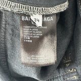 Balenciaga Wide Leg Cargo Jeans Black