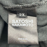 Satoshi Nakamoto Impact Oversized Logo Tee Grey