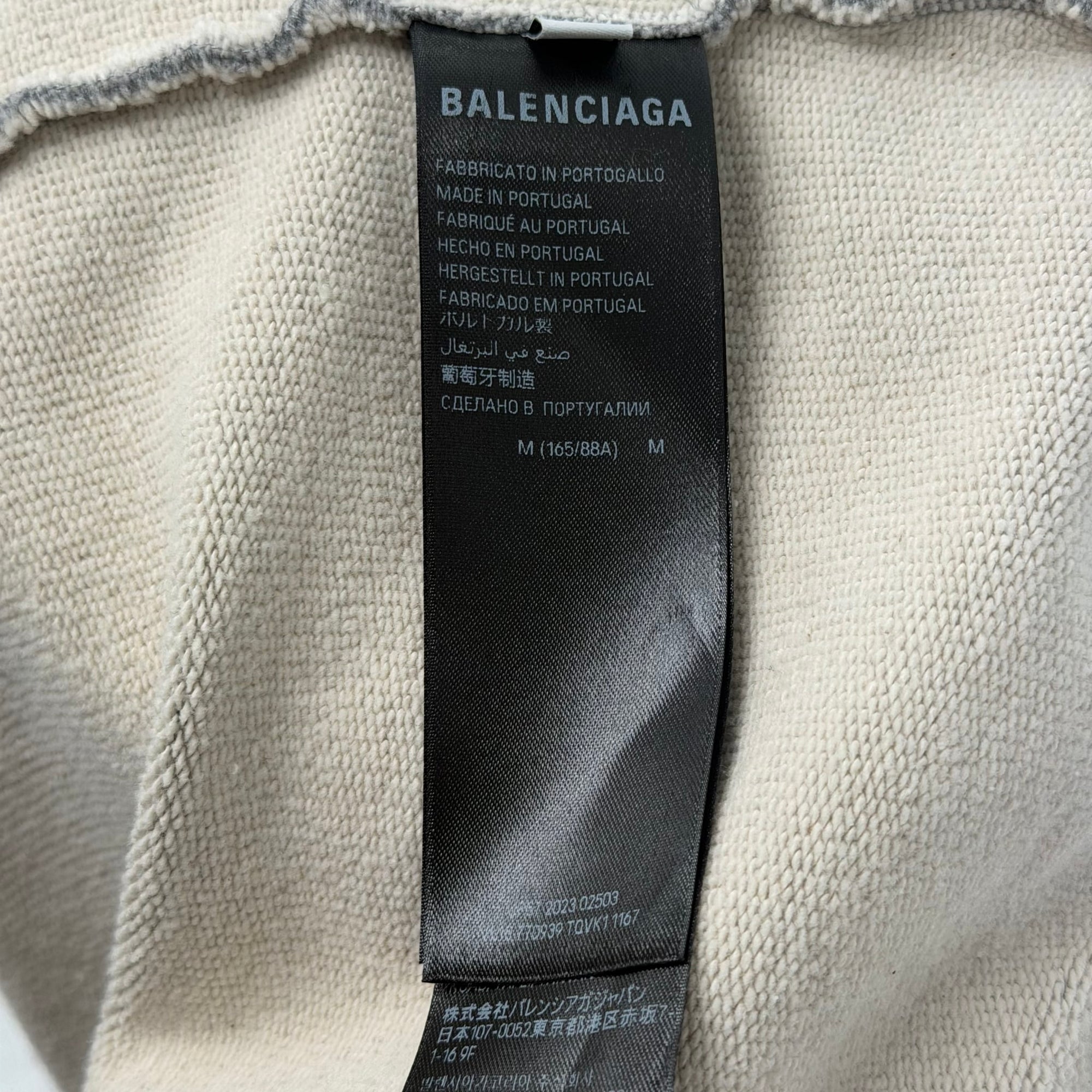 Balenciaga Tattoo Zip-Up Hoodie Grey