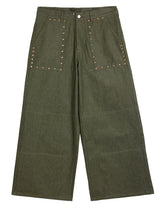 Cactus Valley Studded Fatigue Pants Green