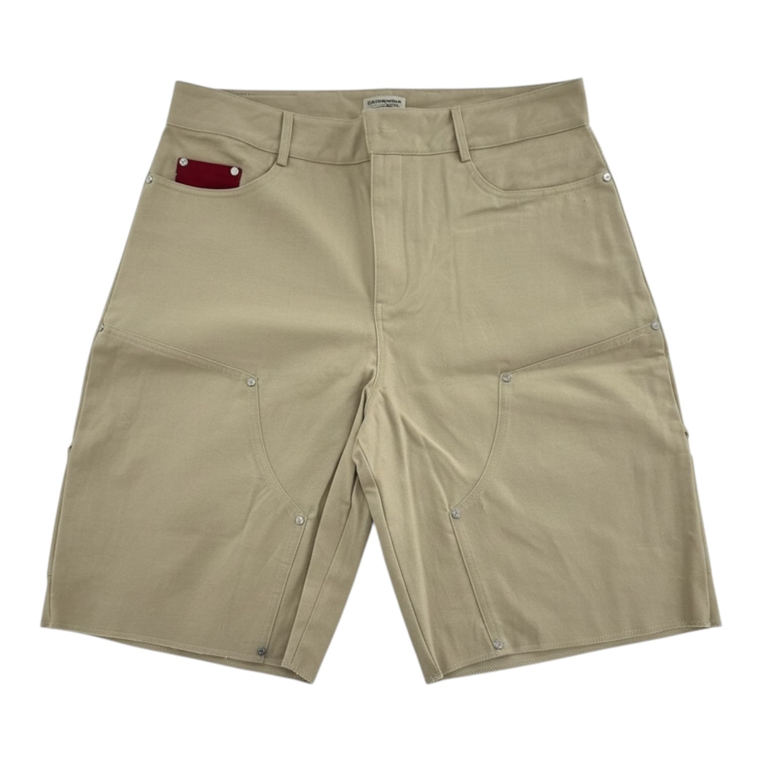 Commons Canvas Double Knee Shorts Cream