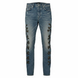 Amiri Camouflage Bone Distressed Jeans