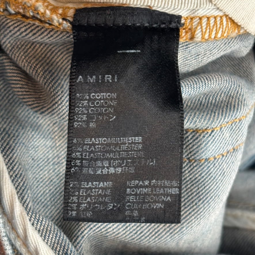 Amiri MX1 Jeans Blue Side Logo Patch