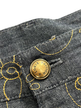 Louis Vuitton Arabesque Embroidered Denim Blue