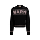 Marni Intarsia Wool Sweater Black