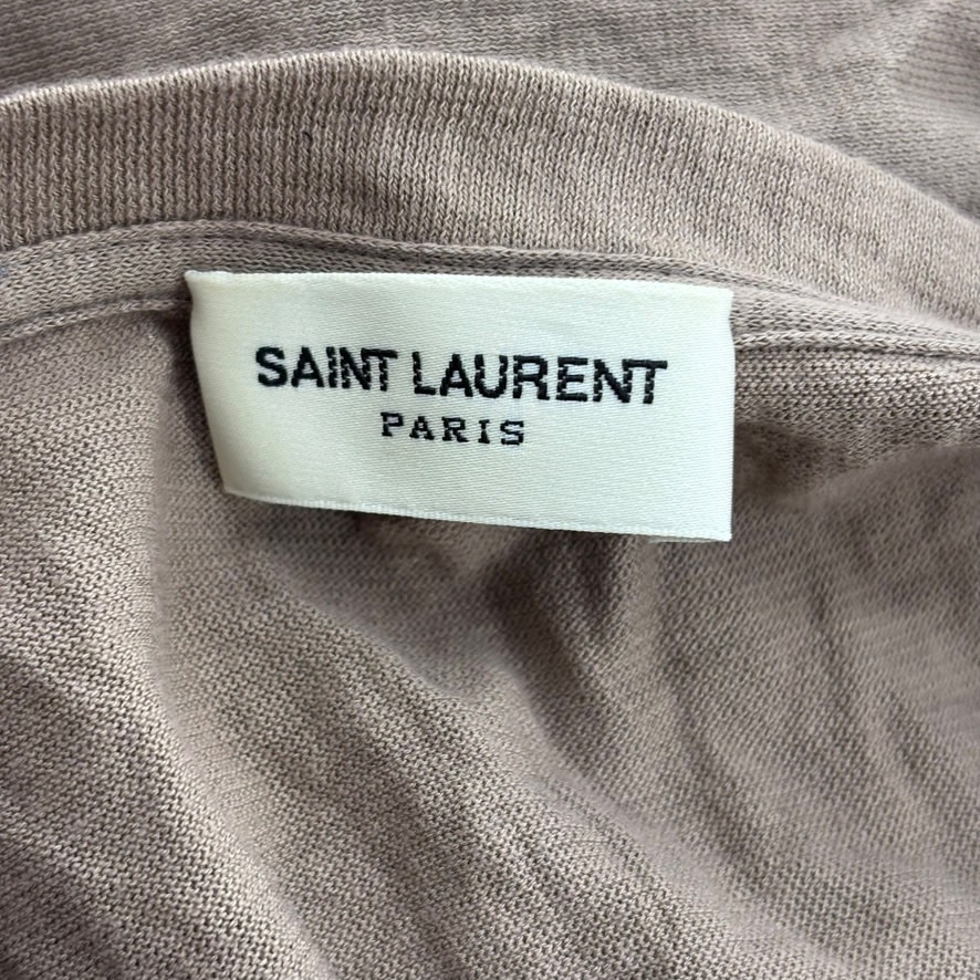 Saint Laurent Logo Tee Brown