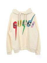 Gucci Sequin Logo Hoodie Cream