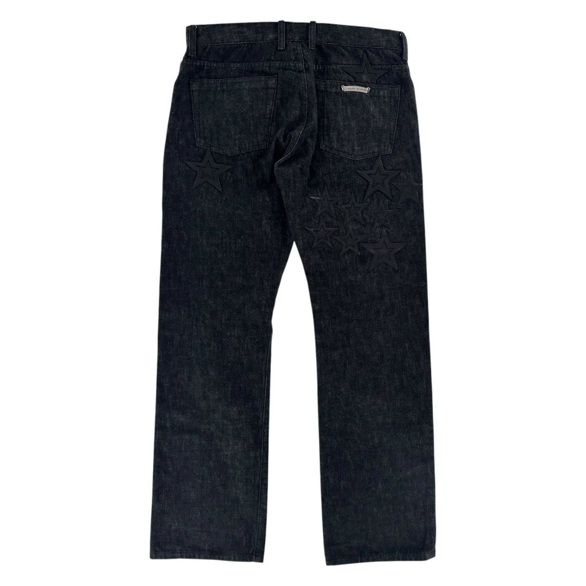 Chrome Hearts Star Patch Raw Denim Jeans Black