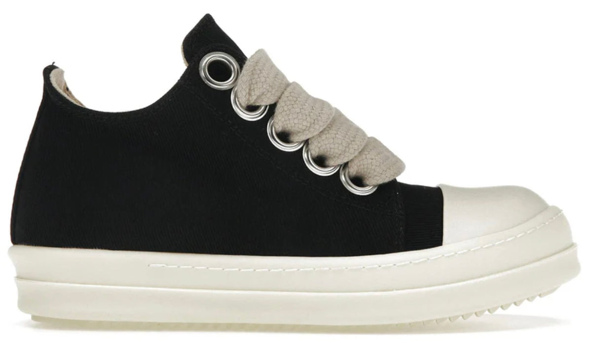 Rick Owens Jumbo Low Canvas Sneaker Black