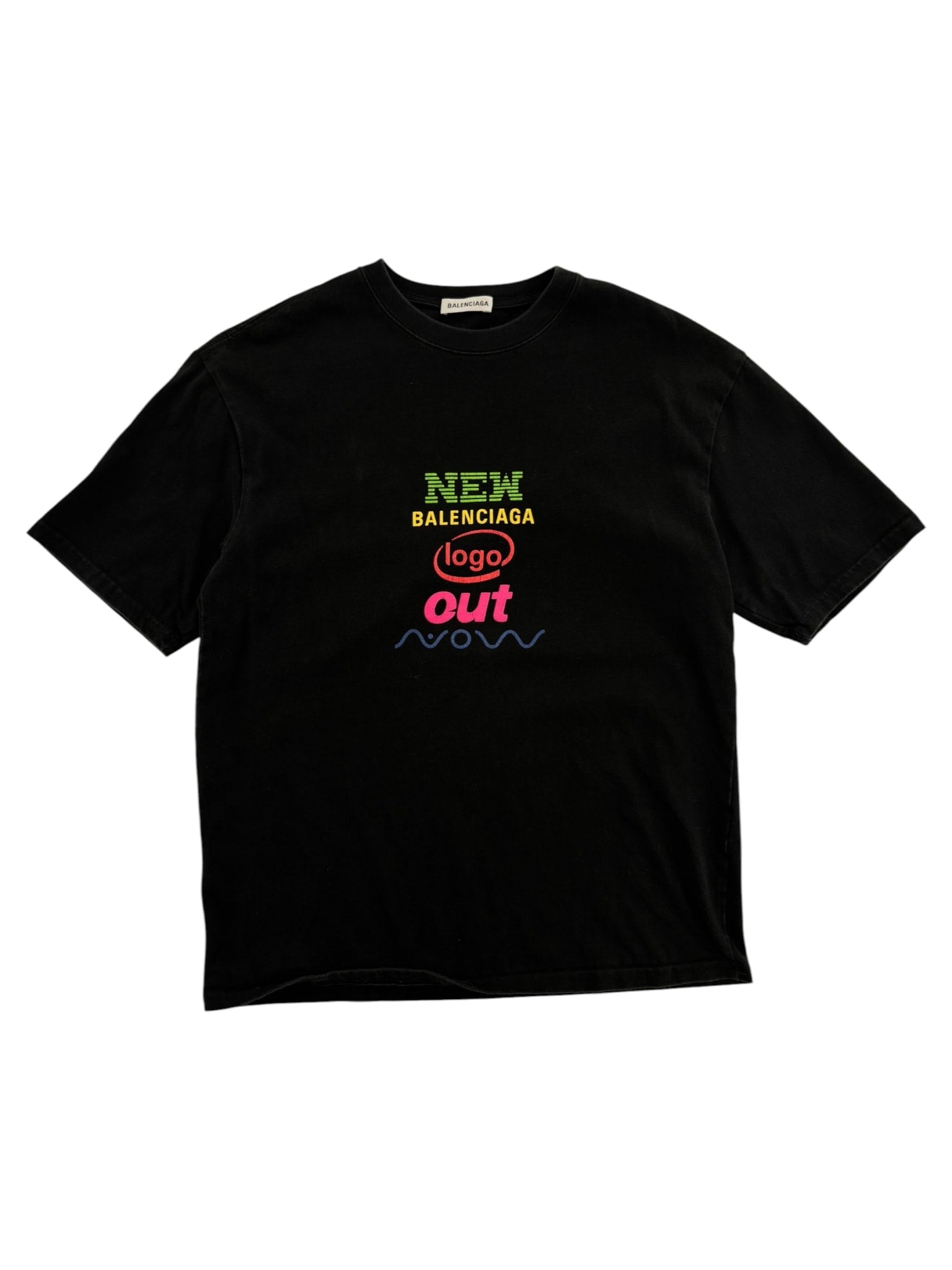 Balenciaga Color Logo Paris Tee Black