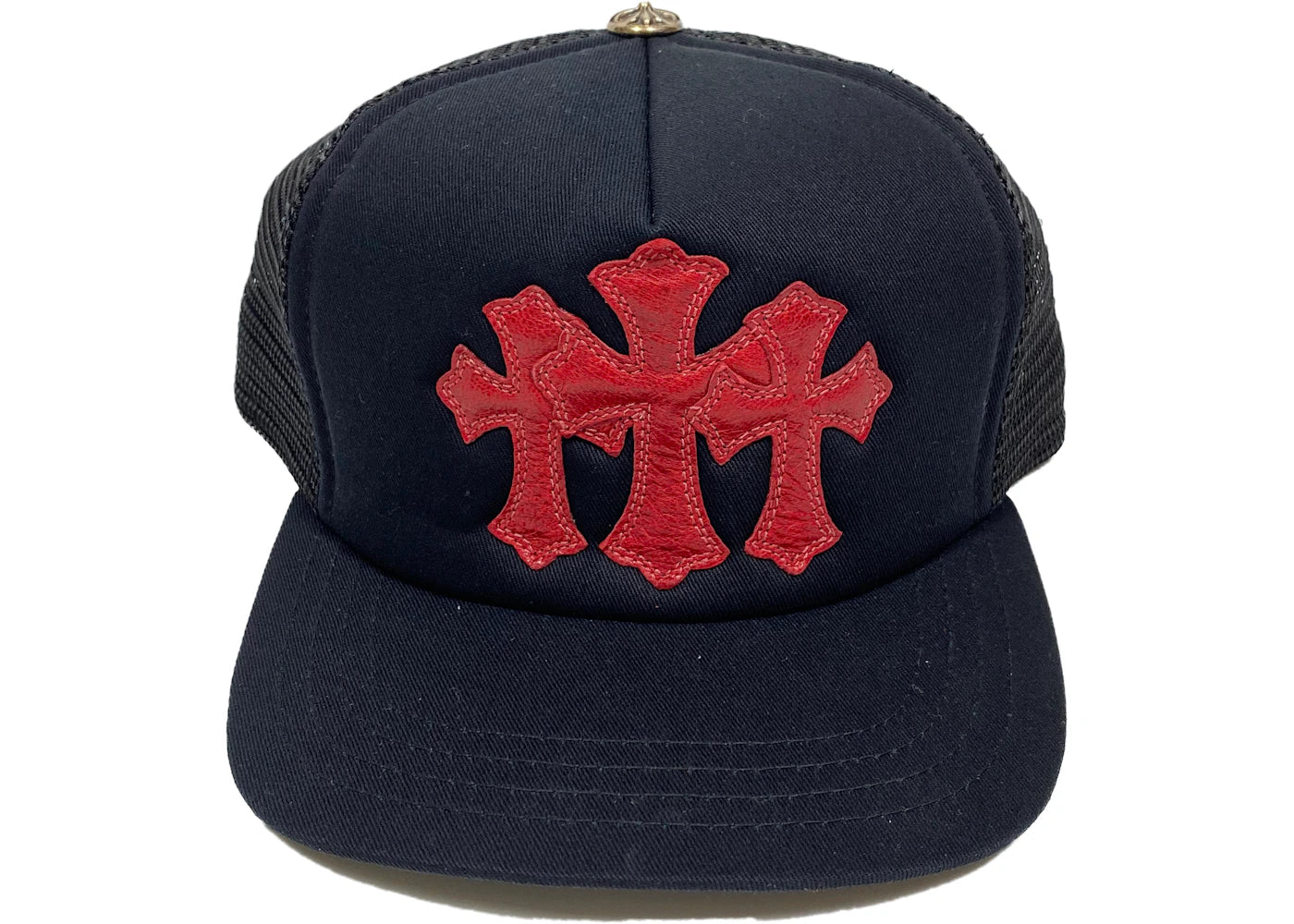 Chrome Hearts Cemetery Trucker Hat Black Red