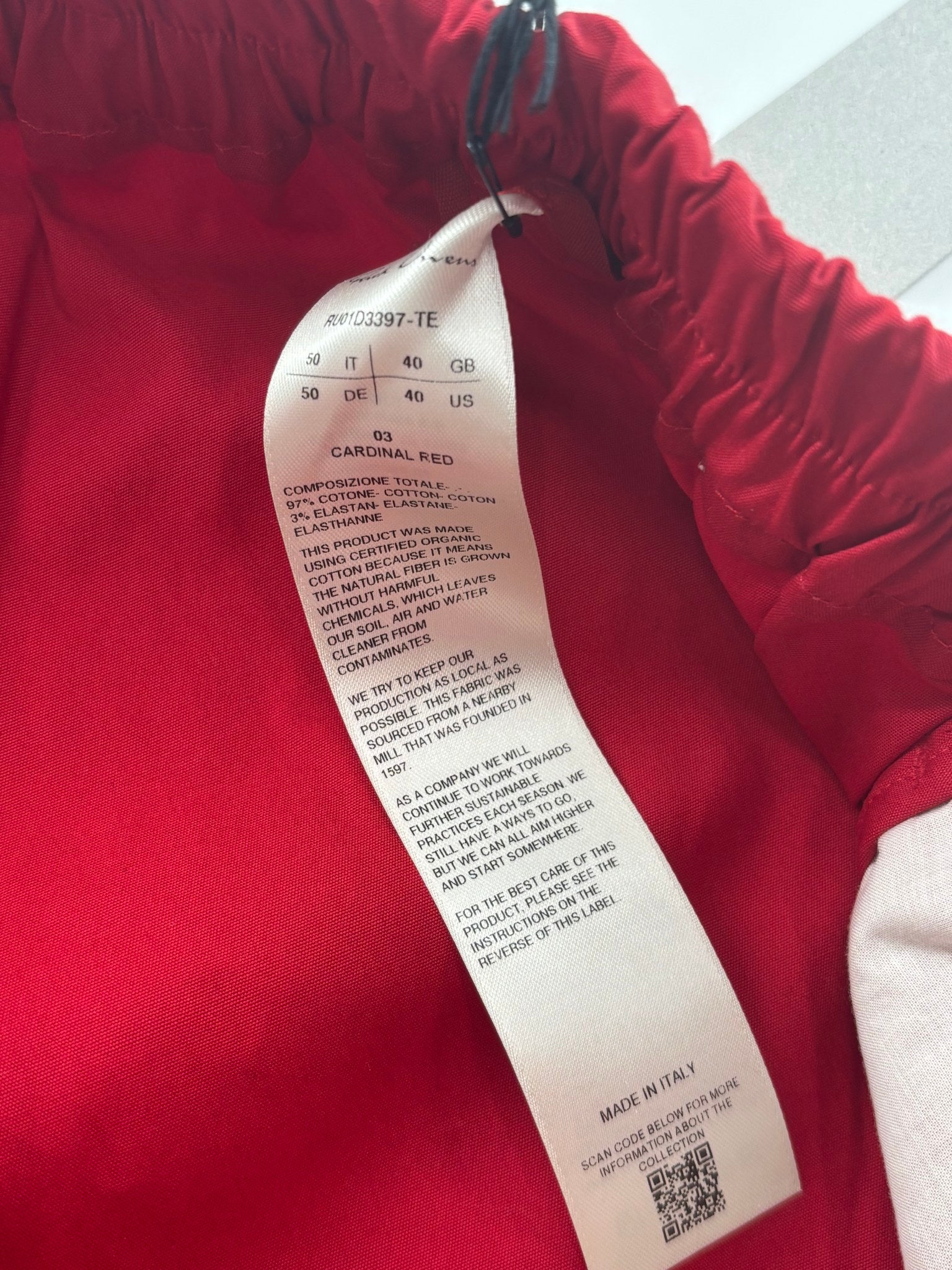 Rick Owens Boxer Shorts Red