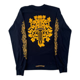 Chrome Hearts V89 Dagger L/S Tee Navy & Yellow