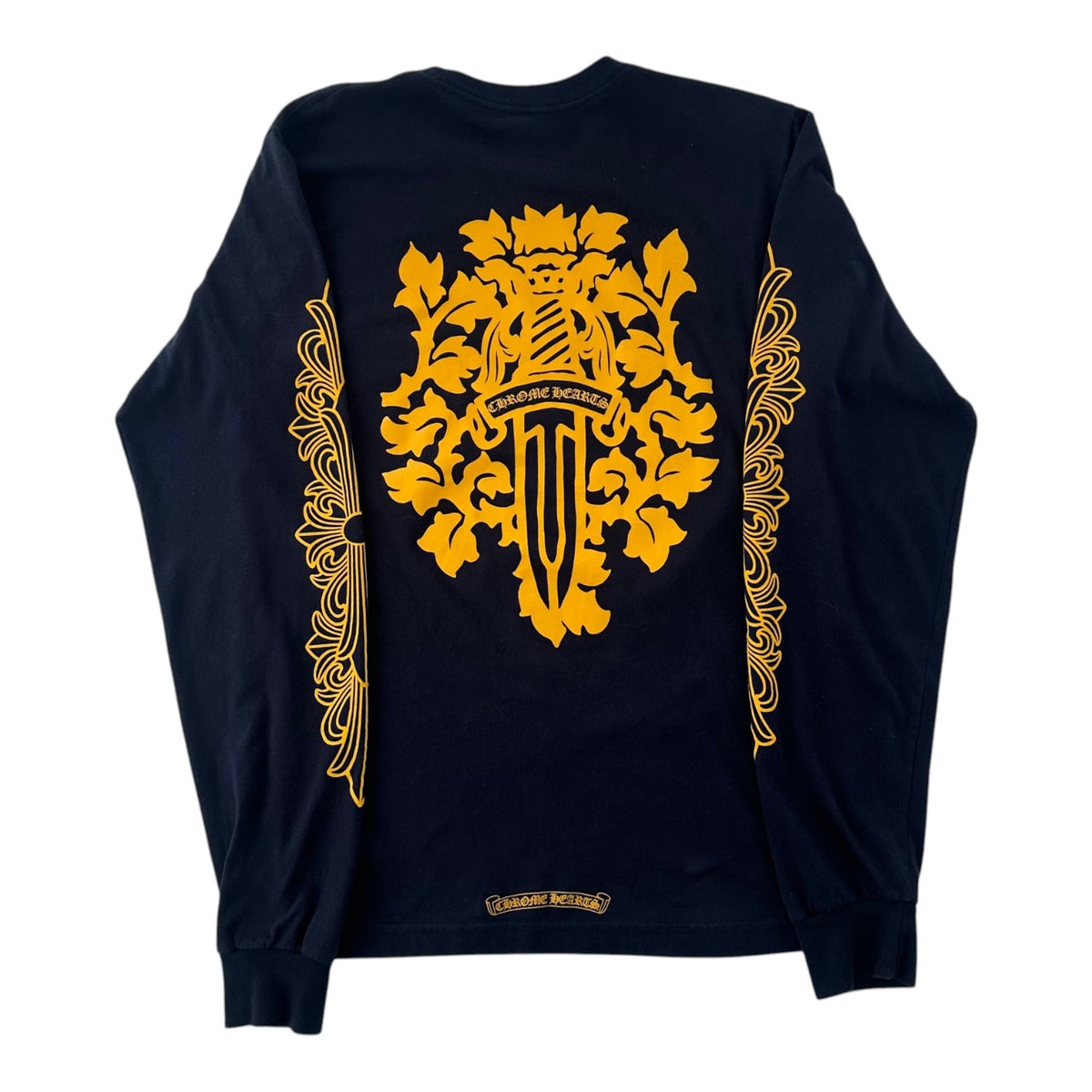 Chrome Hearts V89 Dagger L/S Tee Navy & Yellow