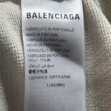 Balenciaga Surfer Cracked Logo Round Hoodie Ecru Light Blue