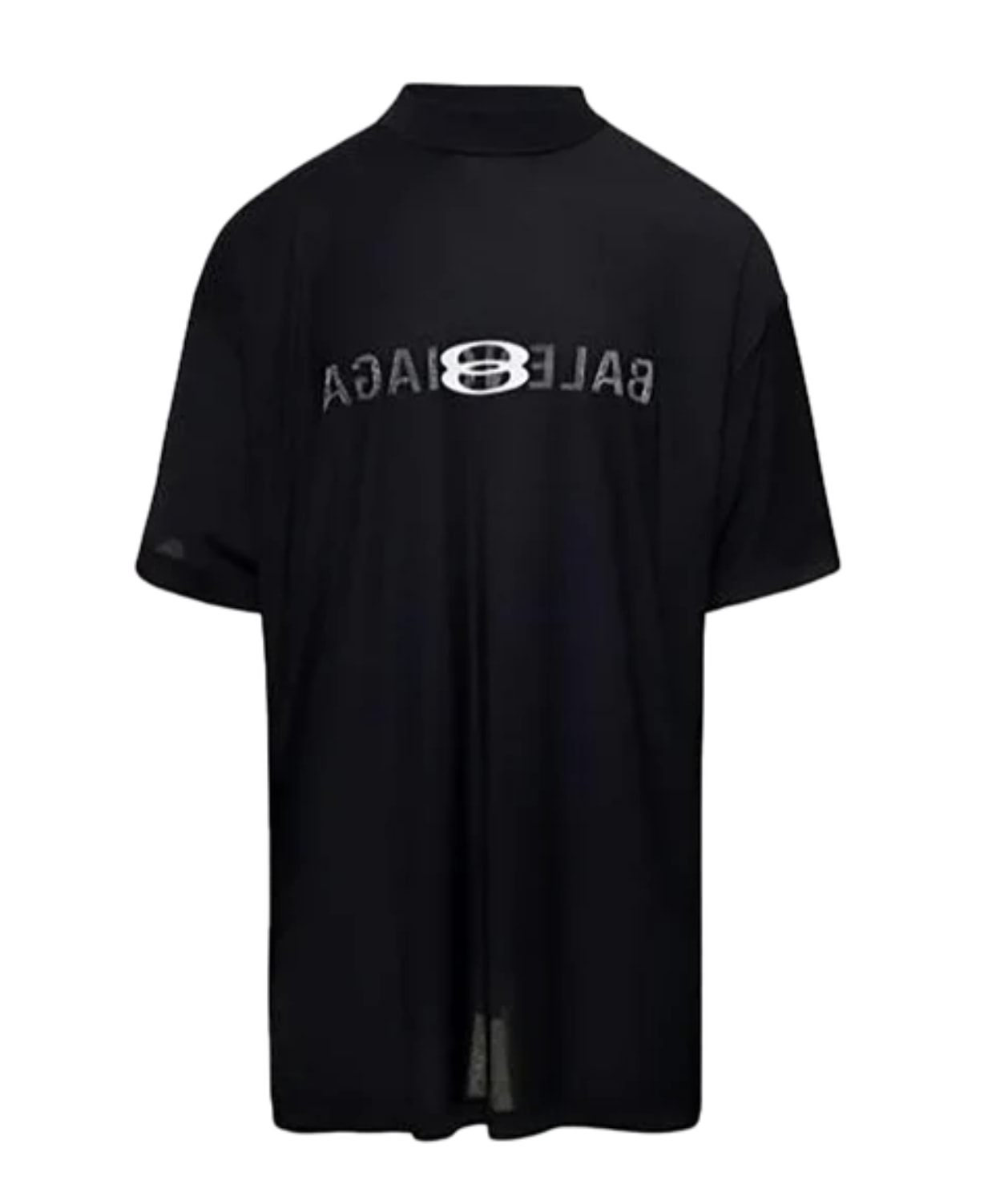 Balenciaga AI Logo Inside Out Oversized Shirt Black Faded