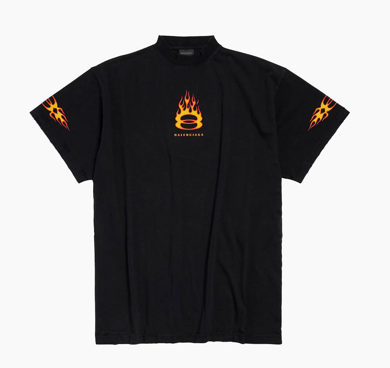 Balenciaga Burning Unity Tee Black