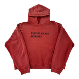 ERD Distressed Logo Hoodie Red