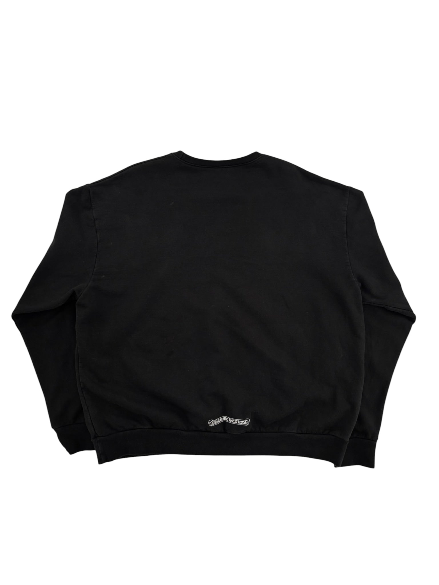 Chrome Hearts Neck Logo Crewneck Sweatshirt Black