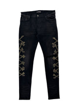 Amiri Camo Bone Jeans Aged Black