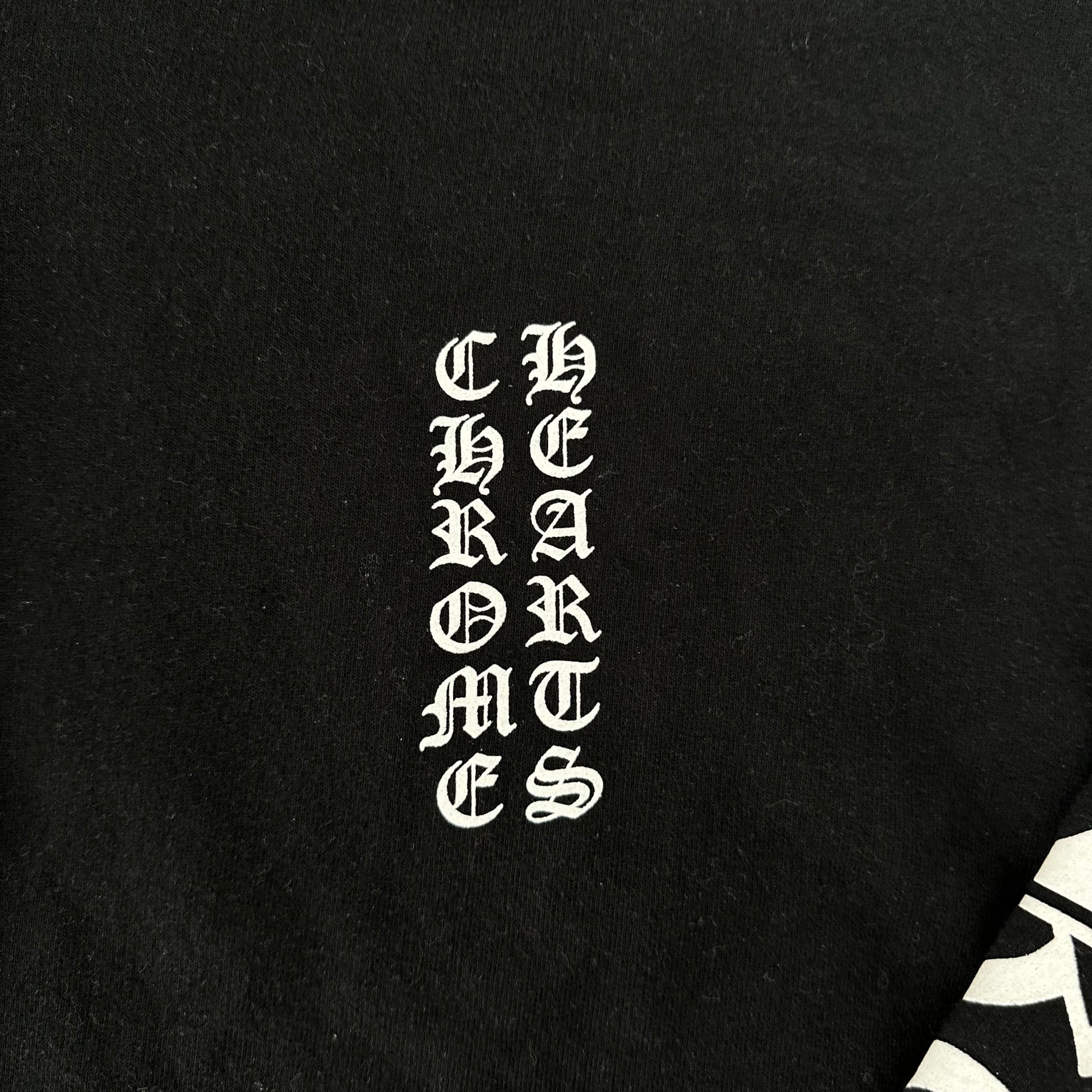 Chrome Hearts Vertical Logo Pullover Hoodie Black