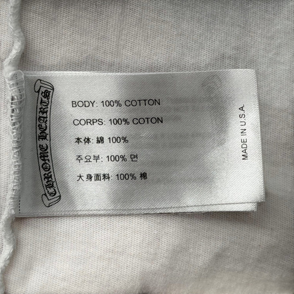 Chrome Hearts Multi Color Cross Cemetery Long Sleeve Shirt White