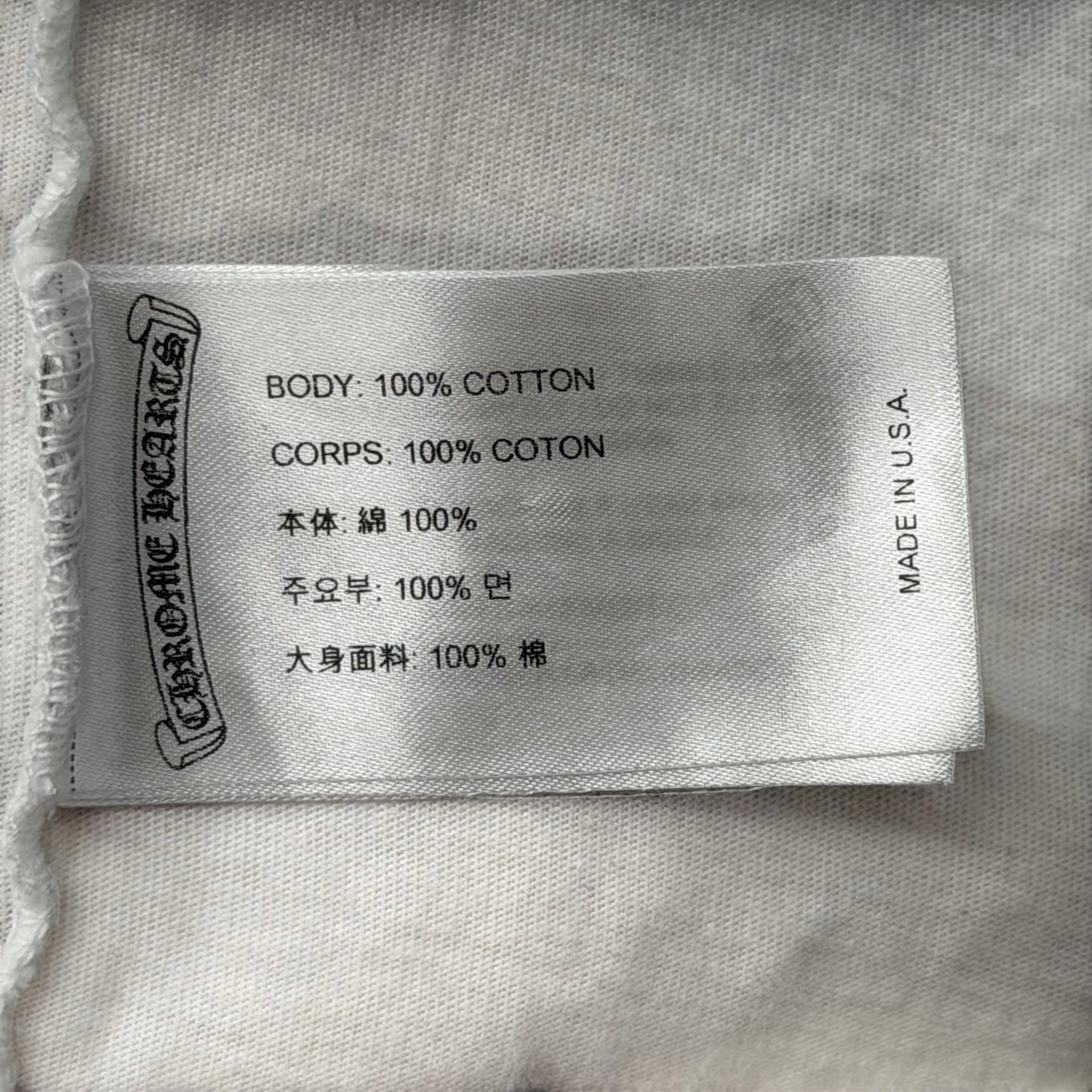 Chrome Hearts Multi Color Cross Cemetery Long Sleeve Shirt White