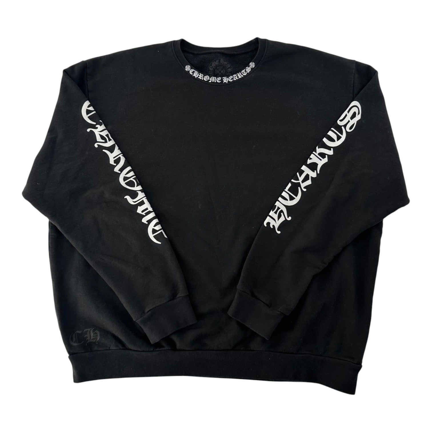 Chrome Hearts Neck Logo Crewneck Sweatshirt Black