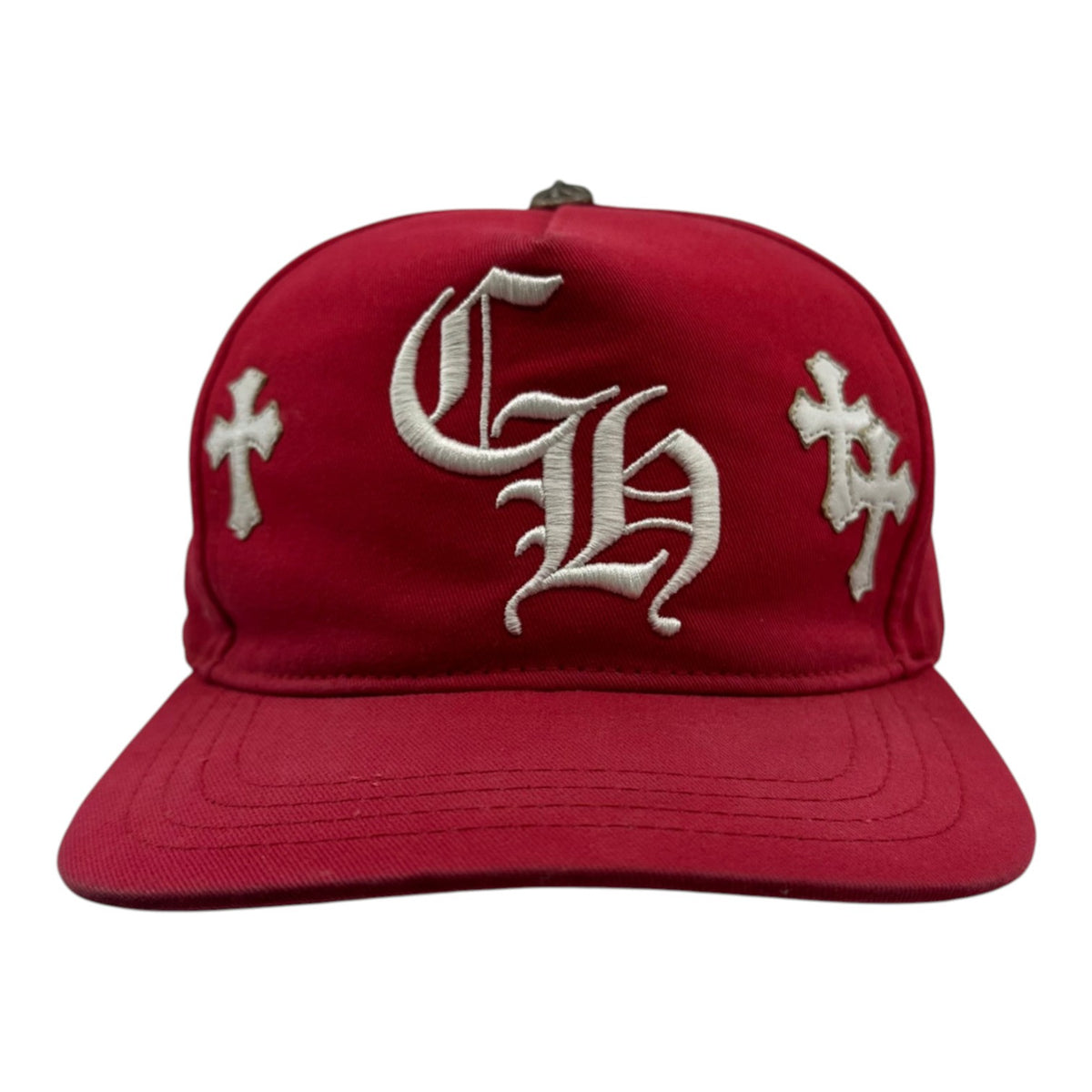 Chrome Hearts Cross Patch Baseball Hat Red