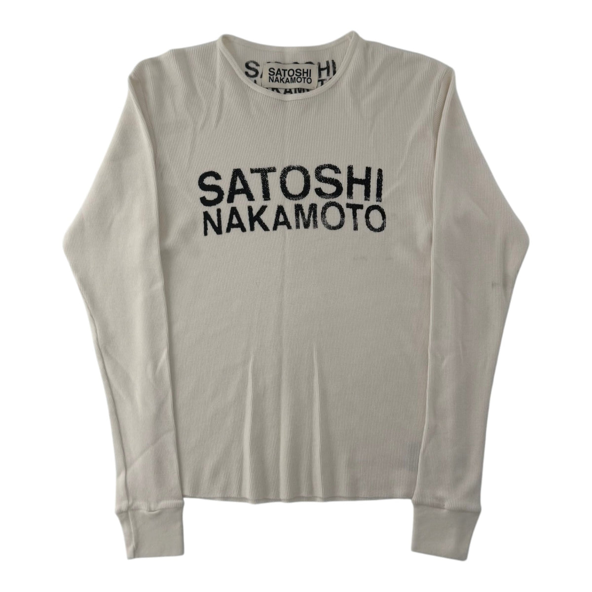 Satoshi Logo Thermal White Black